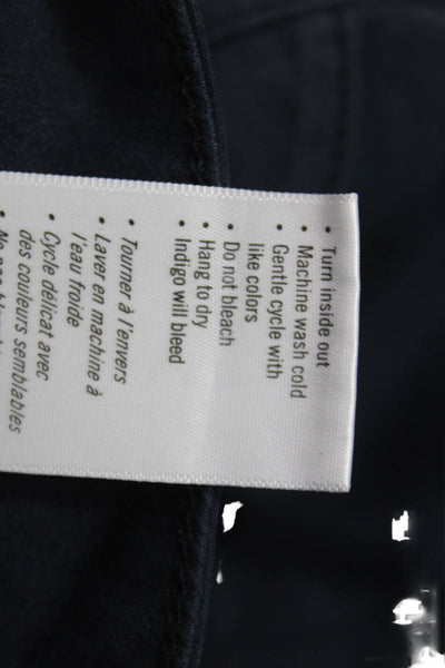 Paige Women Ankle Pants Blue Cotton Zip Solid Size 26