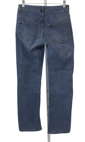 Elliott Lauren Women Straight Jeans Blue Mid Rise Cotton Blend Size 2