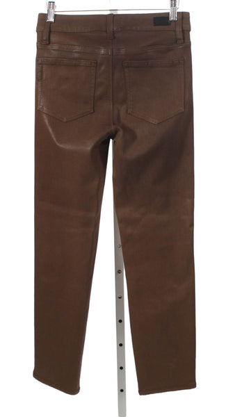 Paige Womens Skinny Jeans Brown Rayon Mid Rise Inseam 27 Size 26
