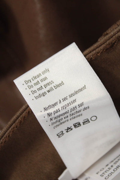 Paige Womens Skinny Jeans Brown Rayon Mid Rise Inseam 27 Size 26