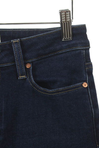 Paige Women Cropped Jeans Blue Cotton Blend Button Size 26