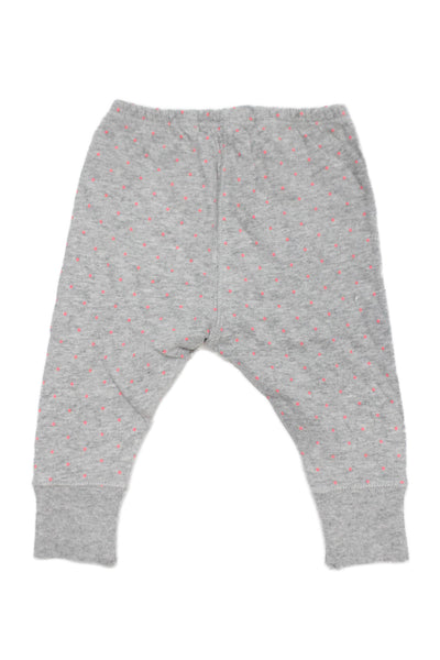Bonpoint Girls Cotton Spotted Leggings Gray Size 3 Months