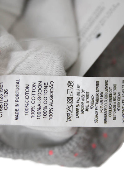 Bonpoint Girls Cotton Spotted Leggings Gray Size 3 Months