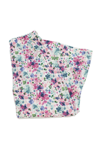 Il Gufo Girls Cotton Watercolor Print Elastic Waist Pants Multicolor Size 12
