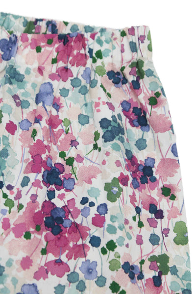 Il Gufo Girls Cotton Watercolor Print Elastic Waist Pants Multicolor Size 12