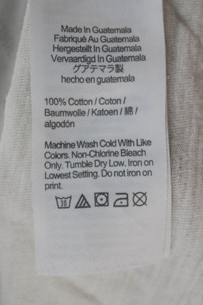 J Crew Women Basic Cotton White Crew Neck Short Sleeve T-Shirt Size 2XS