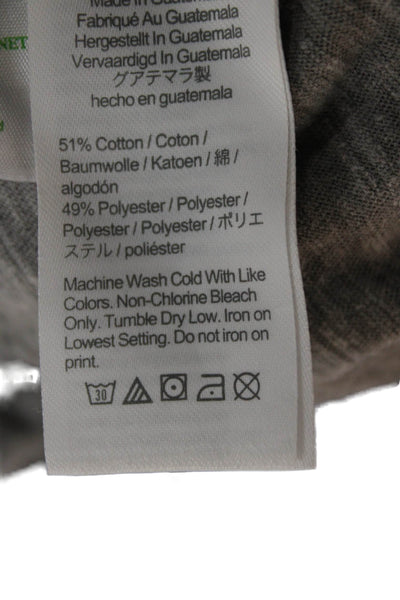 J Crew Womens Gray Cotton Basic Graphic Crew Neck Pullover T-Shirt Size 2XS