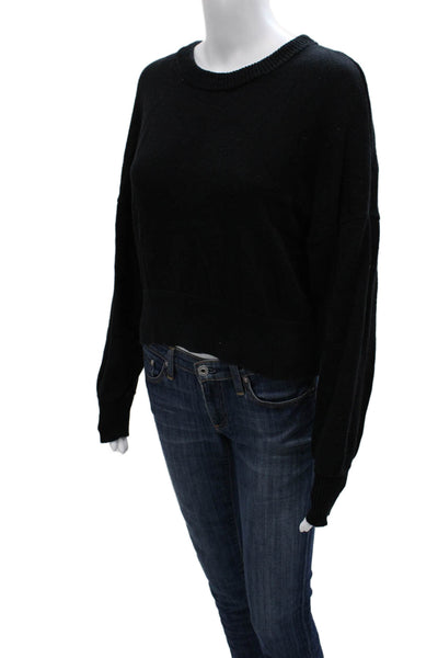 Modern Citizen Womens Pullover Black Cotton Crew Neck Long Sleeve Solid Size XS