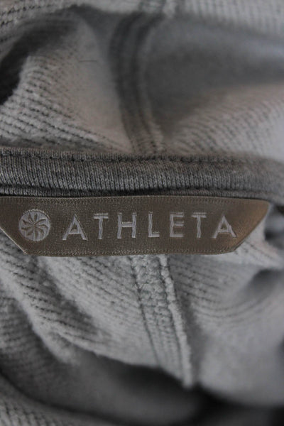 Athleta Women Pullover Hoodie Cowl Neck Gray Polyester Long Sleeve Size 2XS