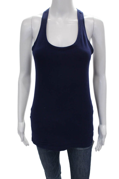 Lululemon Women Basic Sleeveless Scoop Neck Rayon Tank Blue Size 4