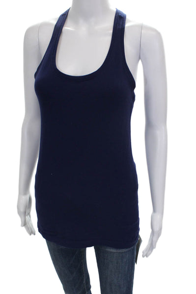 Lululemon Women Basic Sleeveless Scoop Neck Rayon Tank Blue Size 4