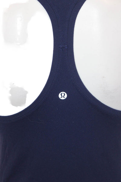 Lululemon Women Basic Sleeveless Scoop Neck Rayon Tank Blue Size 4