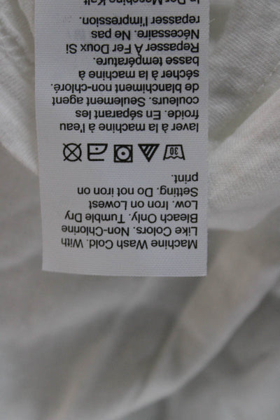 J Crew Womens Basic White Cotton Crew Neck Short Sleeve T-Shirt Size 2XS