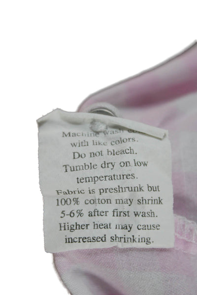 Petite Plume Womens Babydoll Sleepshirt Pink Striped Cotton Square Neck Size XS