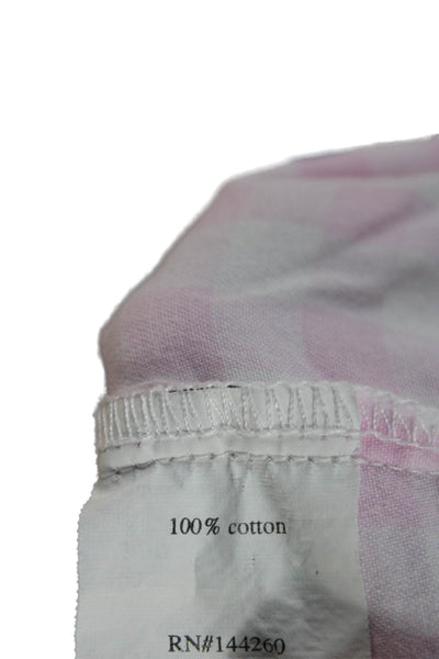 Petite Plume Womens Babydoll Sleepshirt Pink Striped Cotton Square Neck Size XS