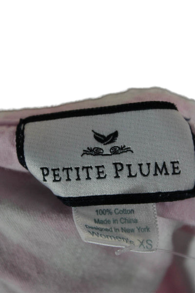 Petite Plume Womens Babydoll Sleepshirt Pink Striped Cotton Square Neck Size XS