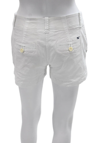 Vineyard Vines Womens White Cotton Chino Shorts Size 00
