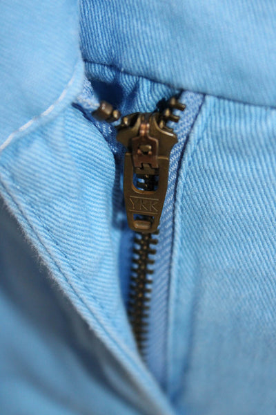 J Crew Womens Chino Shorts Blue Cotton Zip Size 00