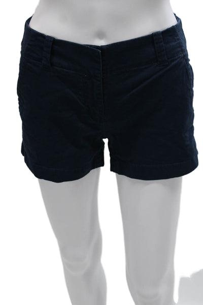 Vineyard Vines Womens Chino Shorts Blue Cotton Zip Size 00