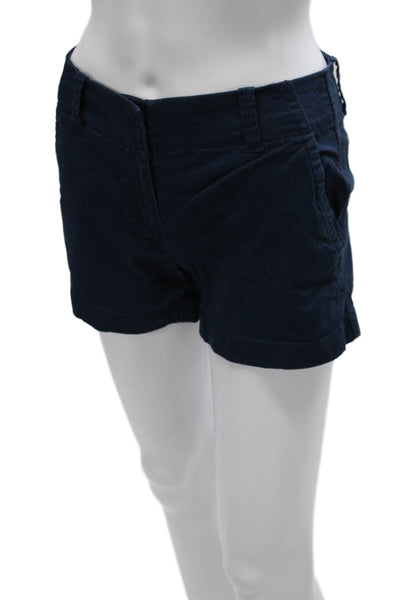 Vineyard Vines Womens Chino Shorts Blue Cotton Zip Size 00