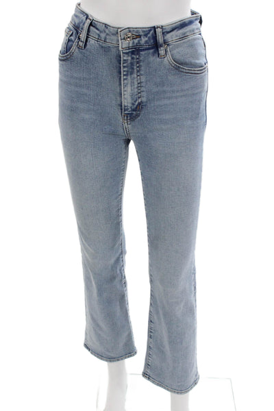 Frame Womens Cropped Jeans Blue High Rise Cotton Size 25