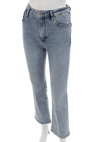 Frame Womens Cropped Jeans Blue High Rise Cotton Size 25