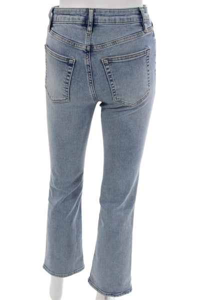 Frame Womens Cropped Jeans Blue High Rise Cotton Size 25