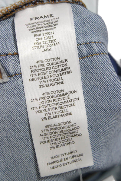 Frame Womens Cropped Jeans Blue High Rise Cotton Size 25