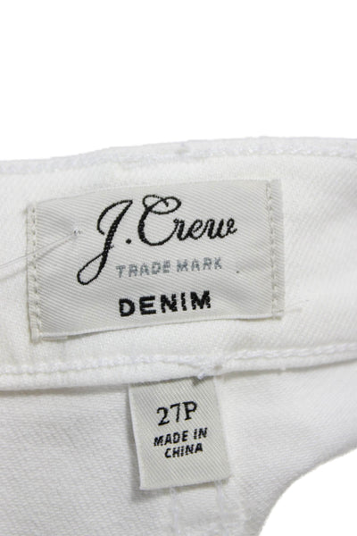 J Crew Womens Straight Pencil Skirt White Cotton Petite Size 27