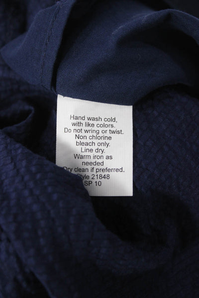 J Crew Women Fit & Flare Dress Blue Cotton Boat Neck Sleeveless Short Size 6P