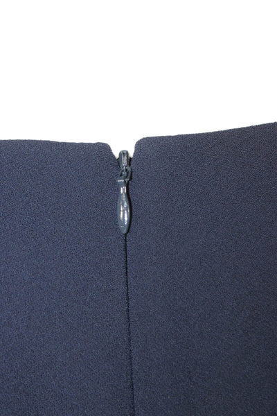 J Crew Womens Petite Blue Short Sleeve Sheath Dress Zip Size 4