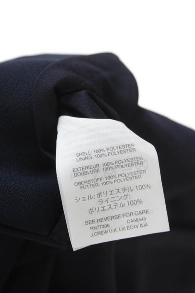 J Crew Womens Petite Blue Short Sleeve Sheath Dress Zip Size 4