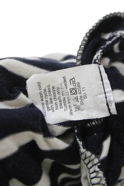 J Crew Women Shift Dress Blue Striped Scoop Neck Sleeveless Size XS