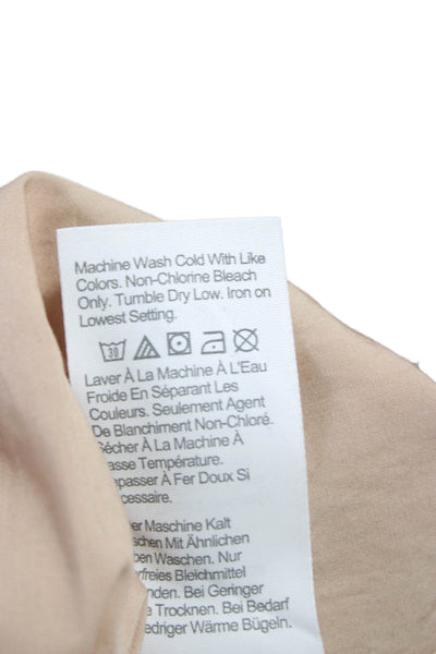 J Crew Womens Wrap Dress Beige Cotton V-Neck Short Sleeve Size S