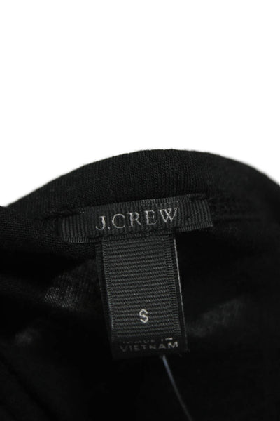 J Crew Womens Modal Crew Neck Basic T Shirt Short Sleeve Black Size S