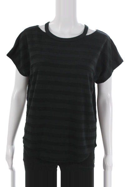 Rag & Bone Jean Women Basic Black T-Shirt Short Sleeve Round Neck Size XS