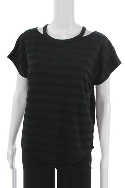 Rag & Bone Jean Women Basic Black T-Shirt Short Sleeve Round Neck Size XS