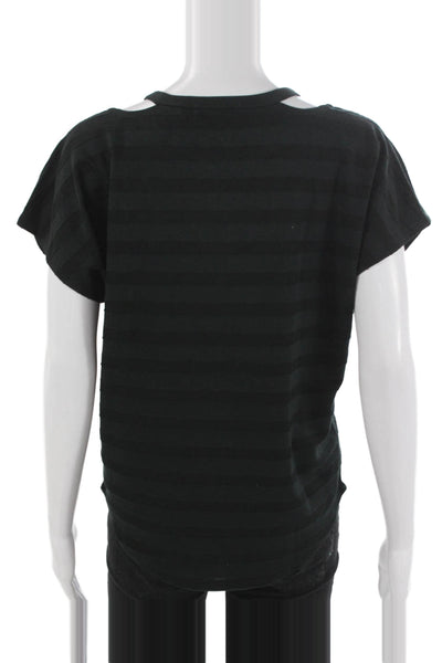 Rag & Bone Jean Women Basic Black T-Shirt Short Sleeve Round Neck Size XS
