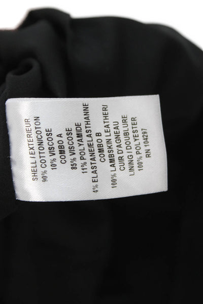 Milly Womens Sheath Dress Black Cotton Zip Knee Length Size 4