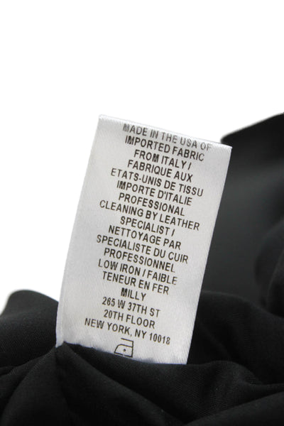 Milly Womens Sheath Dress Black Cotton Zip Knee Length Size 4