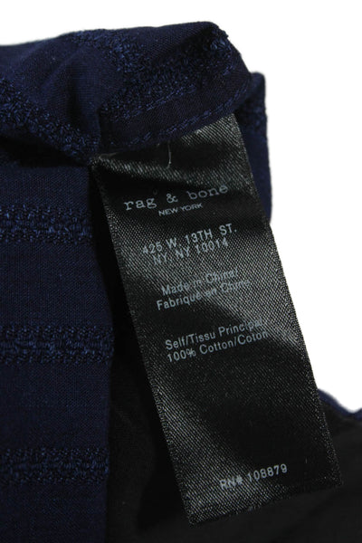 Rag & Bone Jean Womens Off Shoulder Striped Shift Dress Blue Size XS