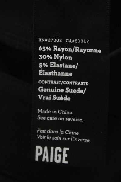 Paige Womens Ankle Pants Black Rayon Button Size 25