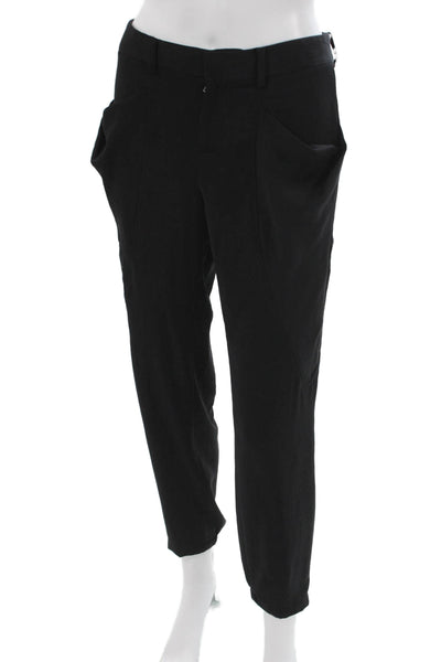 Helmut Lang Womens Black Dress Pants Polyester Zip 28in Size 2