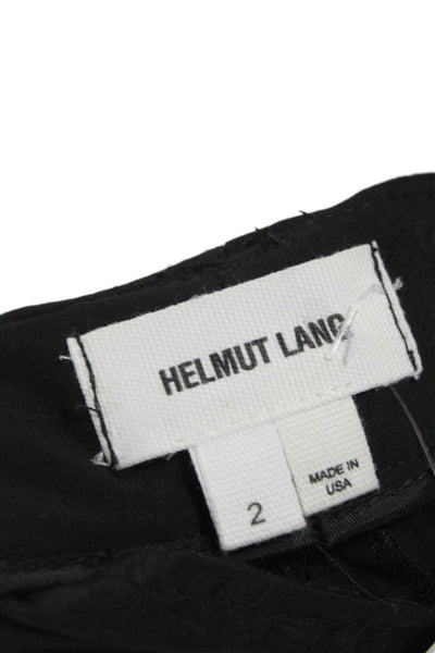 Helmut Lang Womens Black Dress Pants Polyester Zip 28in Size 2