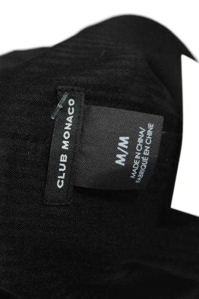 Club Monaco Women Sleeveless Black Vest Button Wool Blend Size M