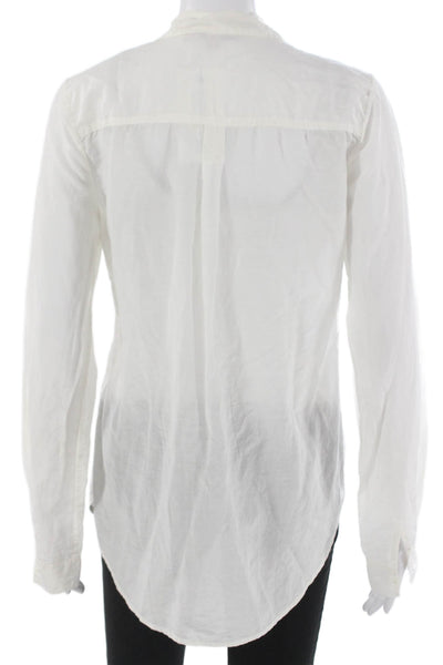 Calypso Saint Barth Womens Tunic Collared Cotton Long Sleeve White Size S