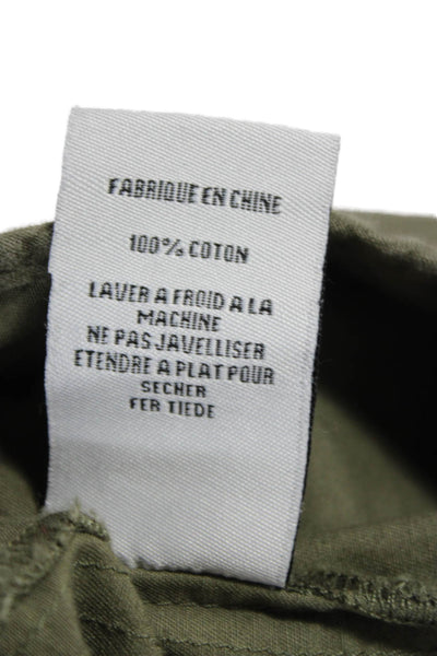 Velvet by Graham & Spencer Women Military Jacket Green Zip Longsleeve Size S