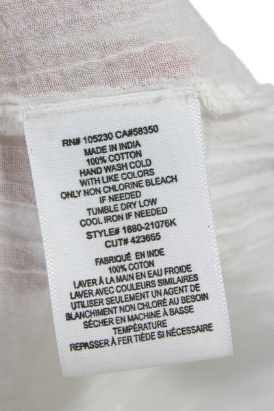 Joie Women Halter Sleeveless Geometric Cotton Tunic White Size XS