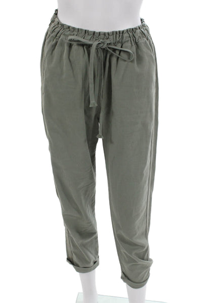 Xirena Women Jogger Pants Green Cotton Drawstring Size XS