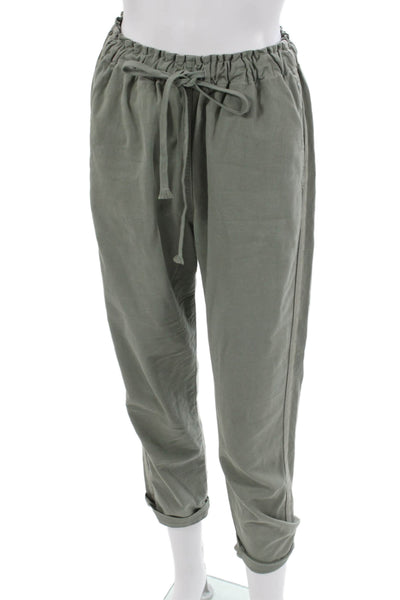 Xirena Women Jogger Pants Green Cotton Drawstring Size XS